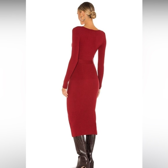 HOUSE of Harlow 1960 x Revolve Aaron Knit Dress in Sangria size medium - Picture 4 of 6